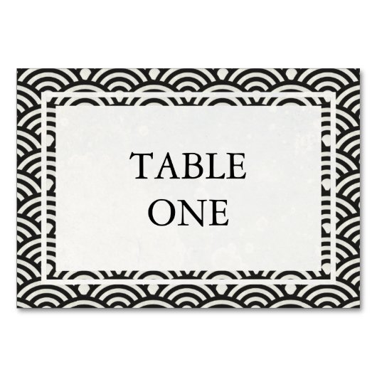 Japanische Seigha Stylisierte Waves Tischnummer (Vorderseite)