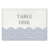 Japanische Seigha Stylisierte Waves Tischnummer (Rückseite)