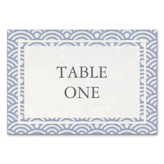 Japanische Seigha Stylisierte Waves Tischnummer (Vorderseite)