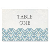 Japanische Seigha Stylisierte Waves Tischnummer (Rückseite)