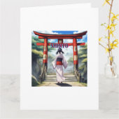 Japanische Shinto-Religion Karte (Gelbe Blume)