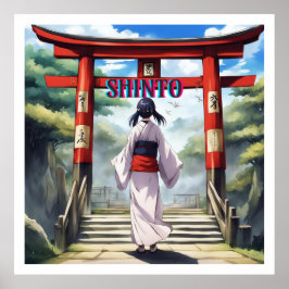 Japanische Shinto-Religion Poster