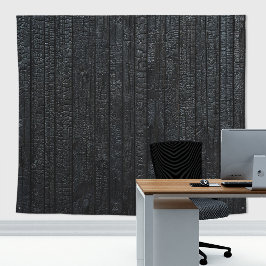 Japanische Shou Sugi Ban schwarze verkohlte Holzwa Wandteppich
