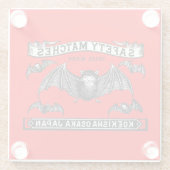 Japanische Sicherheitsmatten Art Bats Glasuntersetzer (Rückseite)