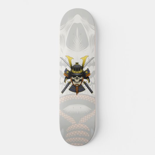 Japanische Skull Samurai Katanas Skateboard (Vorderseite)