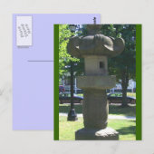 japanische Skulptur Postkarte (Vorne/Hinten)
