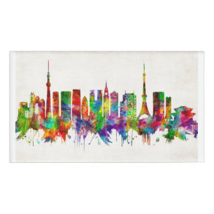 Japanische Skyline Namenschild