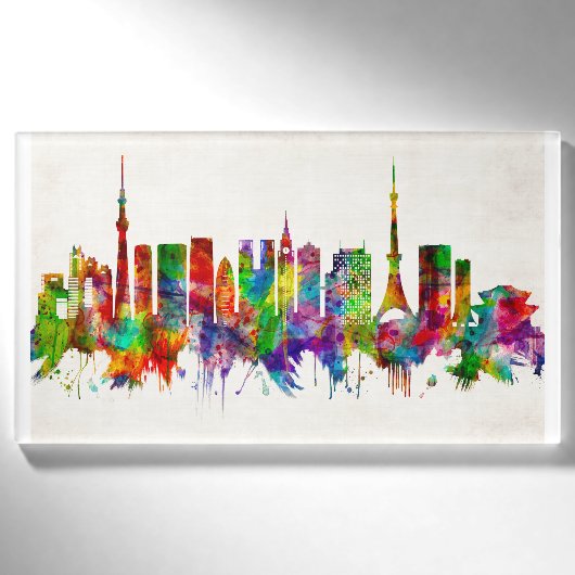 Japanische Skyline Namenschild (Vorderseite)