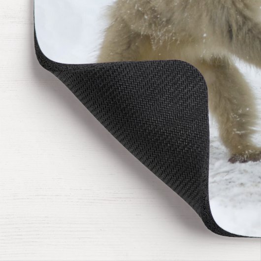 Japanische Snow-Monkey-Drehkreuze im Schnee Mousepad (Ecke)