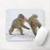 Japanische Snow-Monkey-Drehkreuze im Schnee Mousepad (Mit Mouse)