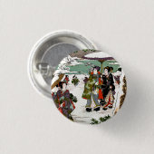 Japanische Snowscape Button (Vorne & Hinten)