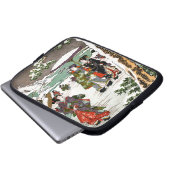 Japanische Snowscape Laptopschutzhülle (Vorne Knopf)