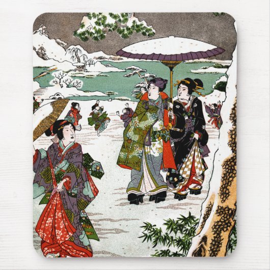 Japanische Snowscape Mousepad (Vorne)