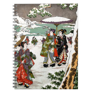 Japanische Snowscape Notizblock