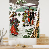 Japanische Snowscape Poster (Küche)