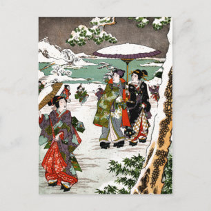 Japanische Snowscape Postkarte