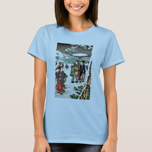 Japanische Snowscape T-Shirt (Vorderseite)