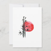 Japanische Sonne und Bambus-Hochzeit speichern das Save The Date (Rückseite)