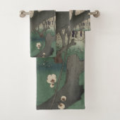 Japanische Sonnenaufgangsblume Pflaumenbäume Anwes Badhandtuch Set (Insitu)