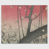 Japanische Sonnenaufgangsblume Pflaumenbäume Anwes Geschenkpapier (Flach)