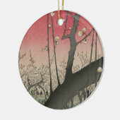 Japanische Sonnenaufgangsblume Pflaumenbäume Anwes Keramik Ornament (Links)