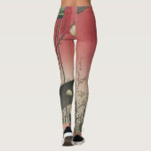 Japanische Sonnenaufgangsblume Pflaumenbäume Anwes Leggings (Rückseite)