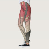 Japanische Sonnenaufgangsblume Pflaumenbäume Anwes Leggings (Links)