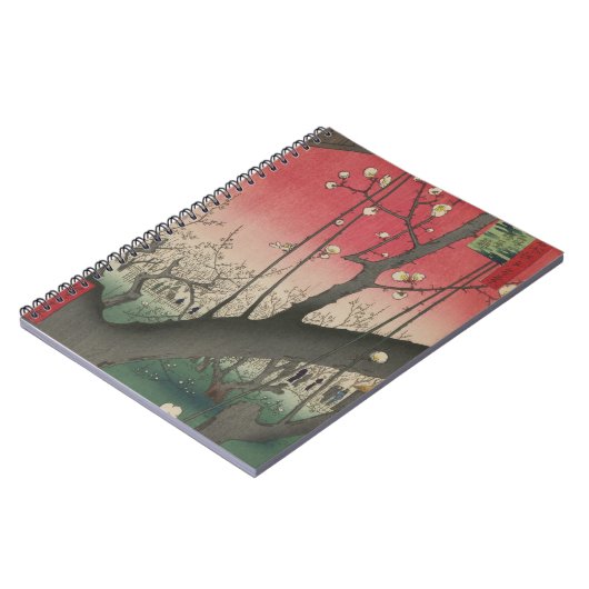 Japanische Sonnenaufgangsblume Pflaumenbäume Anwes Notizblock (Linke Seite)