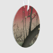 Japanische Sonnenaufgangsblume Pflaumenbäume Anwes Ornament (Vorderseite)