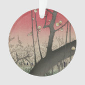 Japanische Sonnenaufgangsblume Pflaumenbäume Anwes Ornament (Vorderseite)