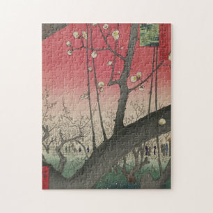 Japanische Sonnenaufgangsblume Pflaumenbäume Anwes Puzzle