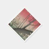 Japanische Sonnenaufgangsblume Pflaumenbäume Anwes Serviette (Ecke)