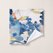 Japanische Sonnenaufgangslandschaft, Kuniyoshi, Uk Badhandtuch Set (Waschlappen)