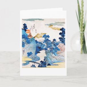 Japanische Sonnenaufgangslandschaft, Kuniyoshi, Uk Karte