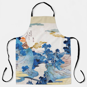 Japanische Sonnenaufgangslandschaft, Kuniyoshi, Uk Schürze