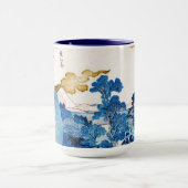 Japanische Sonnenaufgangslandschaft, Kuniyoshi, Uk Tasse (Zentrum)