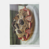Japanische Spaghetti & Erdbeerkuchen Geschirrtuch (Vertikal)