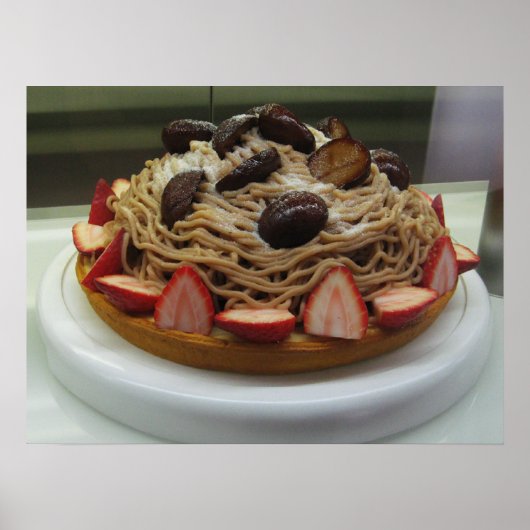 Japanische Spaghetti & Erdbeerkuchen Poster (Vorne)