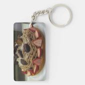 Japanische Spaghetti & Erdbeerkuchen Schlüsselanhänger (Rückseite)