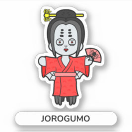 Japanische Spider Lady Jorogumo Aufkleber