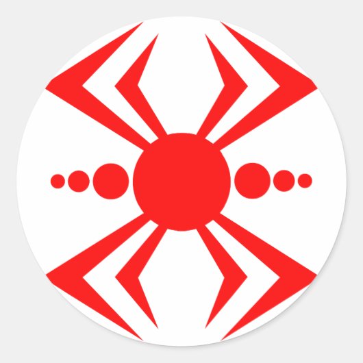 Japanische Spinne Runder Aufkleber (Vorderseite)