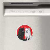 Japanische Spitzhunde Magnet (In Situ (Geschirrspüler))