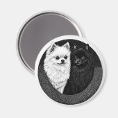 Japanische Spitzhunde Magnet (Vorderseite/Rückseite)
