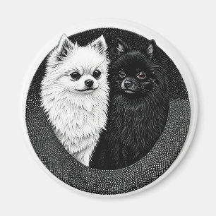 Japanische Spitzhunde Magnet