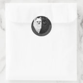 Japanische Spitzhunde Runder Aufkleber (Tasche)