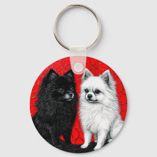 Japanische Spitzhunde Schlüsselanhänger