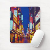 Japanische Stadtstraße nachts Mousepad (Mit Mouse)