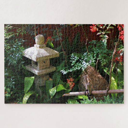 Japanische Steinlatte und Hirsche Puzzle (Horizontal)