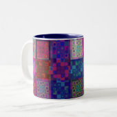 Japanische Steppdecken-Tasse Zweifarbige Tasse (Vorderseite Links)