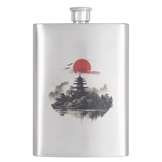 Japanische Stilkollektion Flachmann (Vorderseite)